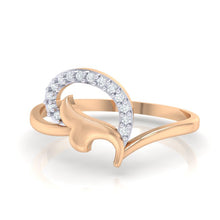 Load image into Gallery viewer, 18Kt rose gold real diamond ring by diamtrendz