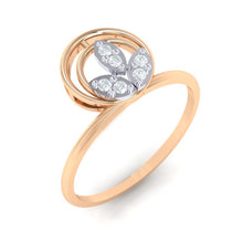 Load image into Gallery viewer, 18Kt rose gold real diamond ring by diamtrendz