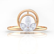 Load image into Gallery viewer, 18Kt rose gold real diamond ring by diamtrendz