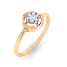 Load image into Gallery viewer, 18Kt rose gold real diamond ring by diamtrendz