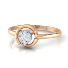 Load image into Gallery viewer, 18Kt rose gold real diamond ring by diamtrendz