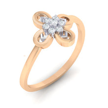 Load image into Gallery viewer, 18Kt rose gold real diamond ring by diamtrendz