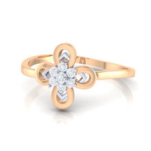Load image into Gallery viewer, 18Kt rose gold real diamond ring by diamtrendz