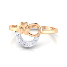 Load image into Gallery viewer, 18Kt rose gold heart diamond ring by diamtrendz
