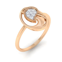 Load image into Gallery viewer, 18Kt rose gold real diamond ring by diamtrendz