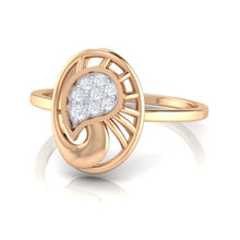 Load image into Gallery viewer, 18Kt rose gold real diamond ring by diamtrendz