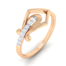Load image into Gallery viewer, 18Kt rose gold real diamond ring by diamtrendz