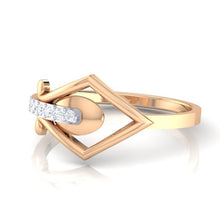 Load image into Gallery viewer, 18Kt rose gold real diamond ring by diamtrendz