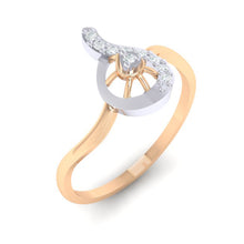 Load image into Gallery viewer, 18Kt rose gold real diamond ring by diamtrendz