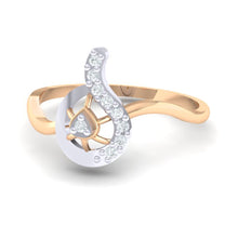 Load image into Gallery viewer, 18Kt rose gold real diamond ring by diamtrendz