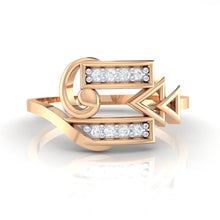 Load image into Gallery viewer, 18Kt rose gold real diamond ring by diamtrendz