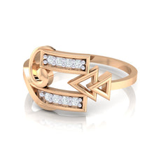 Load image into Gallery viewer, 18Kt rose gold real diamond ring by diamtrendz