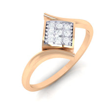 Load image into Gallery viewer, 18Kt rose gold real diamond ring by diamtrendz