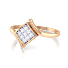 Load image into Gallery viewer, 18Kt rose gold real diamond ring by diamtrendz