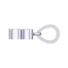 Load image into Gallery viewer, white gold alphabet initial letter 'A' diamond pendant - 3