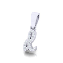 Load image into Gallery viewer, white gold alphabet initial letter 'd' diamond pendant - 2