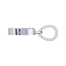Load image into Gallery viewer, white gold alphabet initial letter 'R' diamond pendant - 3