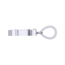 Load image into Gallery viewer, white gold alphabet initial letter 't' diamond pendant - 3