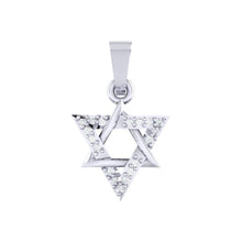 Load image into Gallery viewer, 18Kt white gold real diamond star shape pendant by diamtrendz