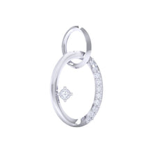 Load image into Gallery viewer, 18Kt white gold real diamond oval shape pendant by diamtrendz