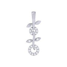 Load image into Gallery viewer, 18Kt white gold real diamond pendant by diamtrendz