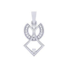 Load image into Gallery viewer, 18Kt white gold real diamond pendant by diamtrendz