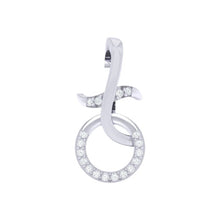 Load image into Gallery viewer, 18Kt white gold real diamond pendant by diamtrendz