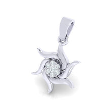 Load image into Gallery viewer, 18Kt white gold real diamond pendant by diamtrendz