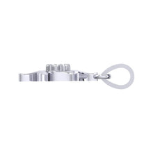 Load image into Gallery viewer, 18Kt white gold real diamond pendant by diamtrendz