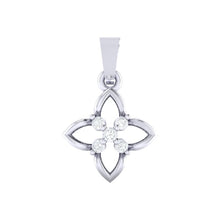 Load image into Gallery viewer, 18Kt white gold real diamond pendant by diamtrendz