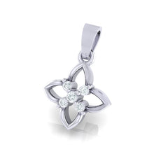 Load image into Gallery viewer, 18Kt white gold real diamond pendant by diamtrendz
