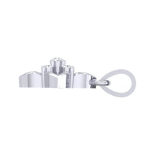 Load image into Gallery viewer, 18Kt white gold real diamond pendant by diamtrendz