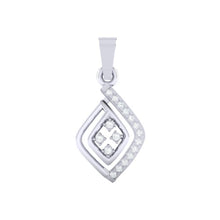 Load image into Gallery viewer, 18Kt white gold real diamond pendant by diamtrendz