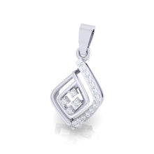 Load image into Gallery viewer, 18Kt white gold real diamond pendant by diamtrendz