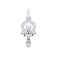 Load image into Gallery viewer, 18Kt white gold real diamond pendant by diamtrendz