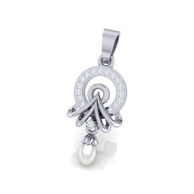 Load image into Gallery viewer, 18Kt white gold real diamond pendant by diamtrendz