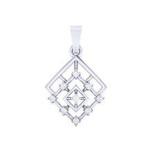 Load image into Gallery viewer, 18Kt white gold real diamond pendant by diamtrendz