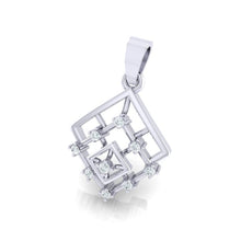 Load image into Gallery viewer, 18Kt white gold real diamond pendant by diamtrendz