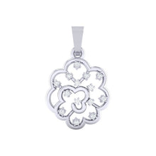 Load image into Gallery viewer, 18Kt white gold real diamond pendant by diamtrendz