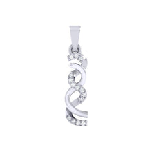 Load image into Gallery viewer, 18Kt white gold real diamond pendant by diamtrendz
