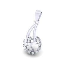 Load image into Gallery viewer, 18Kt white gold real diamond pendant by diamtrendz