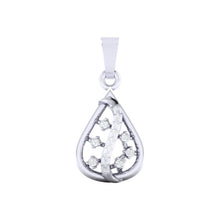 Load image into Gallery viewer, 18Kt white gold real diamond pendant by diamtrendz