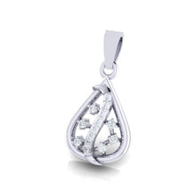Load image into Gallery viewer, 18Kt white gold real diamond pendant by diamtrendz