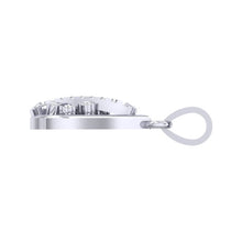 Load image into Gallery viewer, 18Kt white gold real diamond pendant by diamtrendz