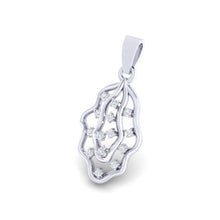 Load image into Gallery viewer, 18Kt white gold real diamond pendant by diamtrendz