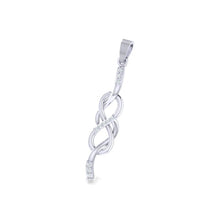 Load image into Gallery viewer, 18Kt white gold real diamond infinity shape pendant by diamtrendz