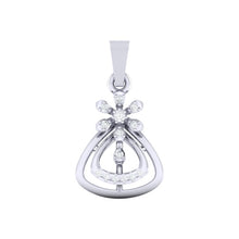 Load image into Gallery viewer, 18Kt white gold real diamond pendant by diamtrendz