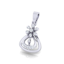 Load image into Gallery viewer, 18Kt white gold real diamond pendant by diamtrendz