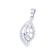 Load image into Gallery viewer, 18Kt white gold real diamond pendant by diamtrendz