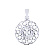 Load image into Gallery viewer, 18Kt white gold real diamond pendant by diamtrendz